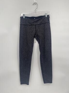 Tuff Athletics Black Gray White Space Dye Athletic Leggings Side Pocket M